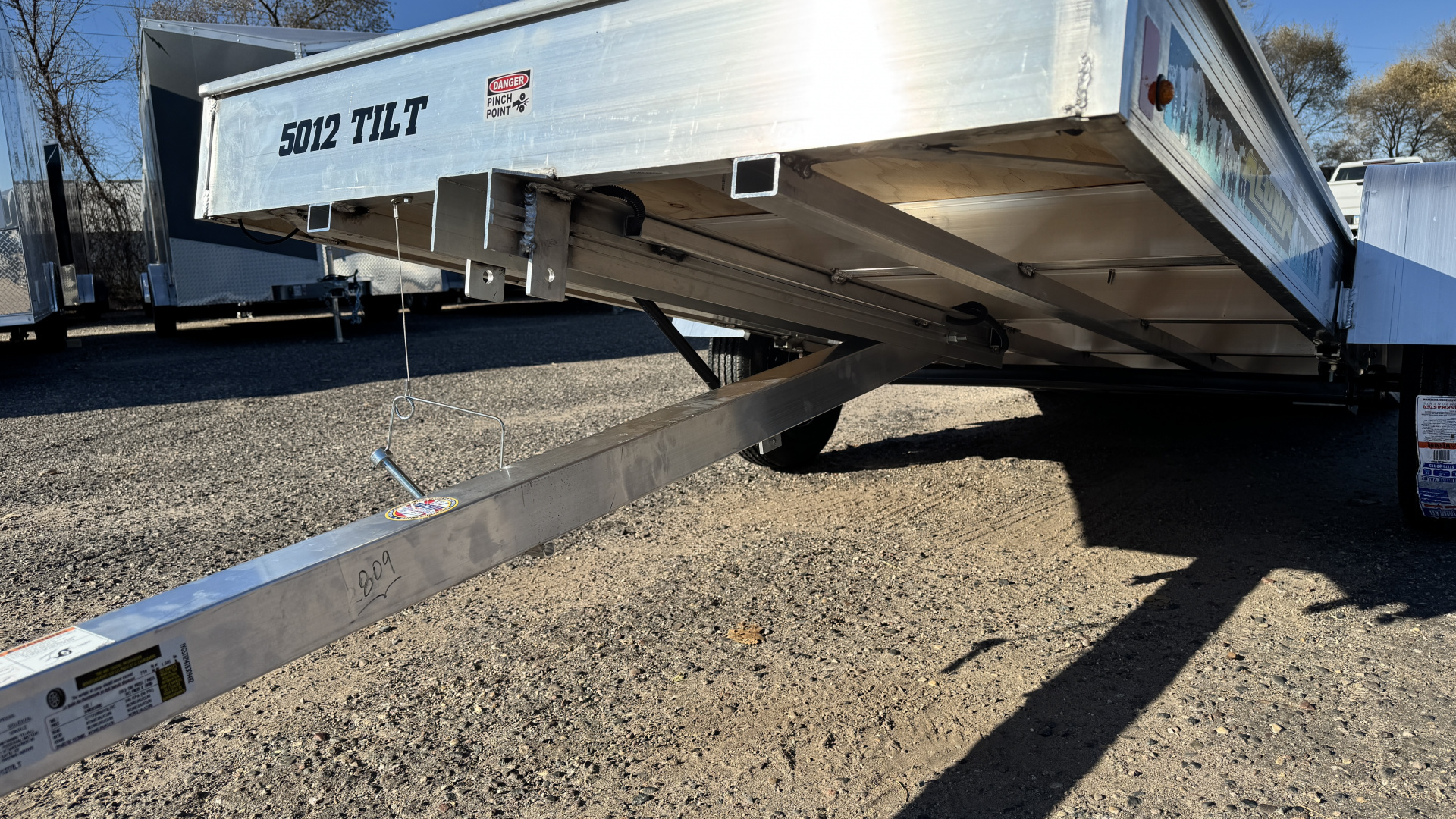 New Aluma TILT (12'x50") Aluminum Snowmobile Trailer- Single Place Tilt Bed!