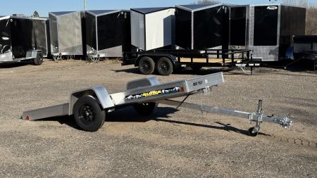 New Aluma TILT (12'x50") Aluminum Snowmobile Trailer- Single Place Tilt Bed!