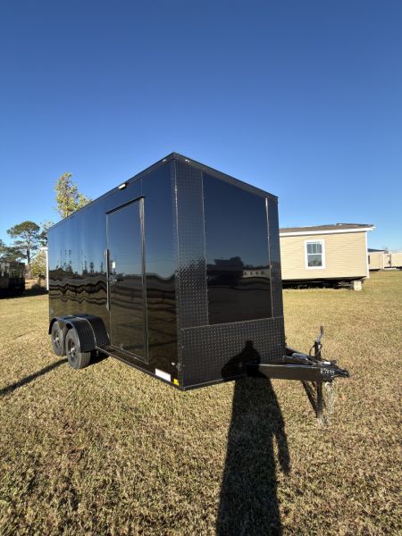 New 2026 Diamond Cargo 7x16TA 7'6  Tall Blackout Edition .080 PolyCor Cargo / Enclosed Trailer