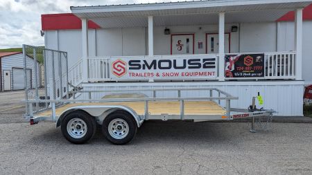 New 2026 Load Rite 7x14 Tandem ALL GALVANIZED Utility w/ Spring Assist Gate