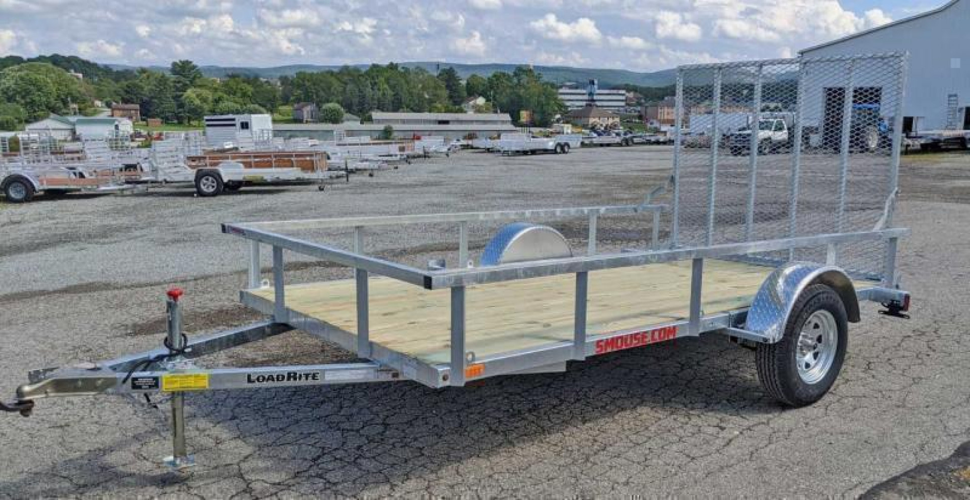 New 2026 Load Rite 6'8" x 12 ALL GALVANIZED Utility w/ Spring Assist Gate