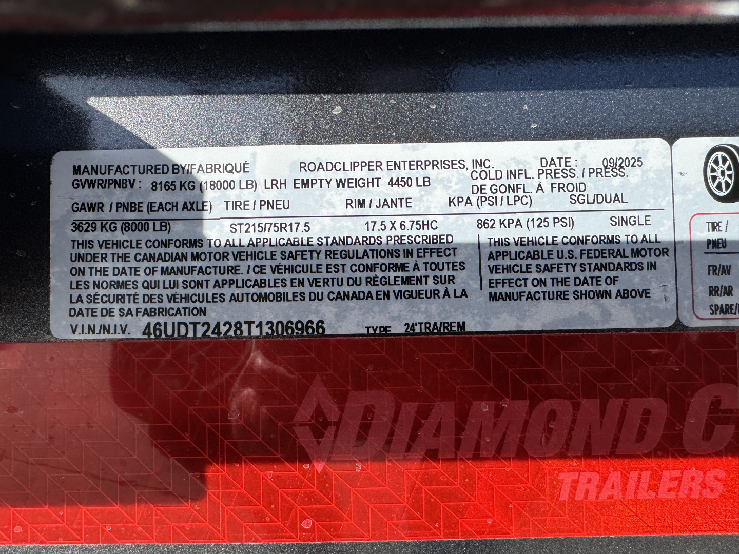 New 2026 Diamond C Trailers HDT208-24 Tilt Trailer