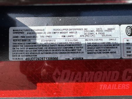 New 2026 Diamond C Trailers HDT208-24 Tilt Trailer