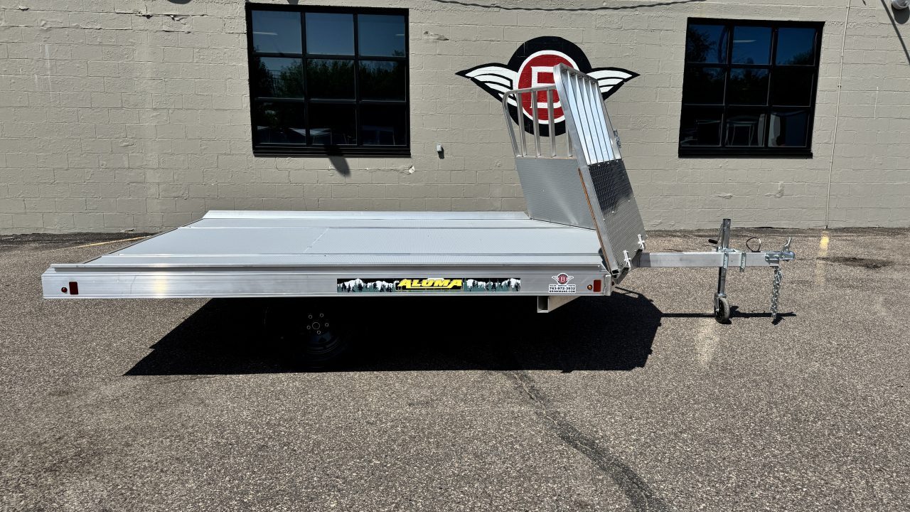 New Aluma (8.5'x10') Aluminum Snowmobile Trailer- 2 Place Drive On/Off!