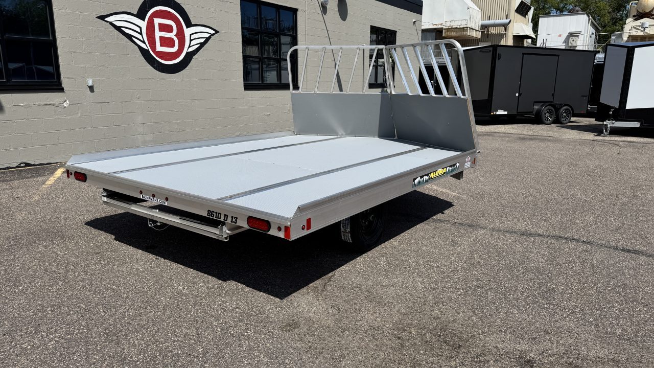 New Aluma (8.5'x10') Aluminum Snowmobile Trailer- 2 Place Drive On/Off!