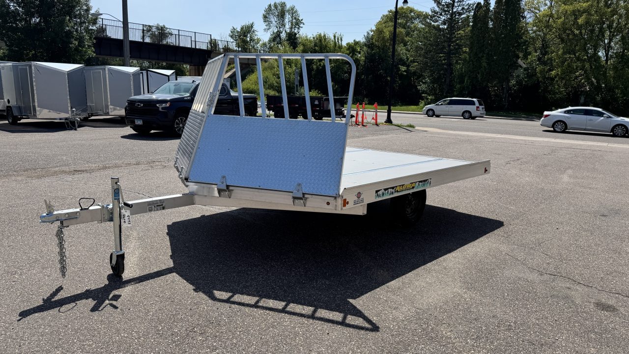 New Aluma (8.5'x10') Aluminum Snowmobile Trailer- 2 Place Drive On/Off!