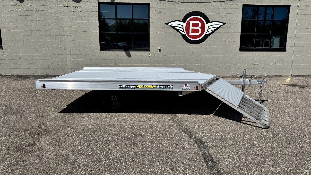 New Aluma (8.5'x10') Aluminum Snowmobile Trailer- 2 Place Drive On/Off!