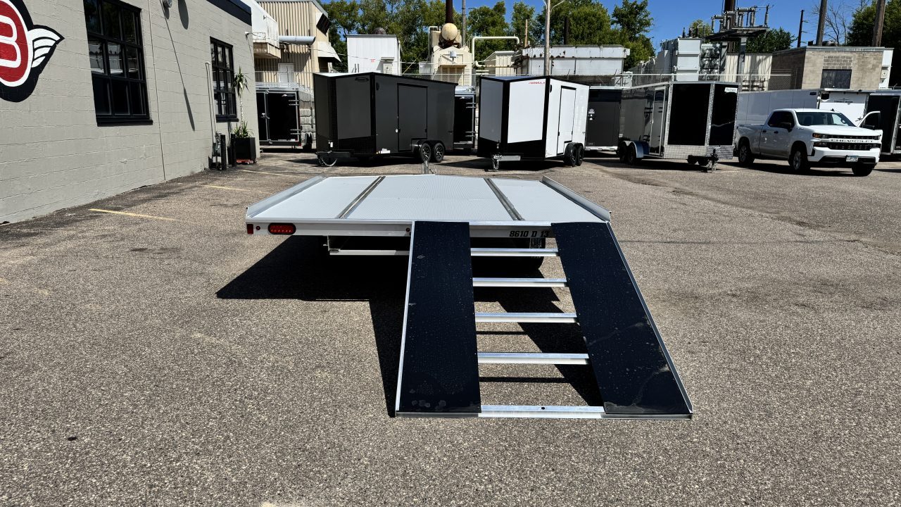 New Aluma (8.5'x10') Aluminum Snowmobile Trailer- 2 Place Drive On/Off!