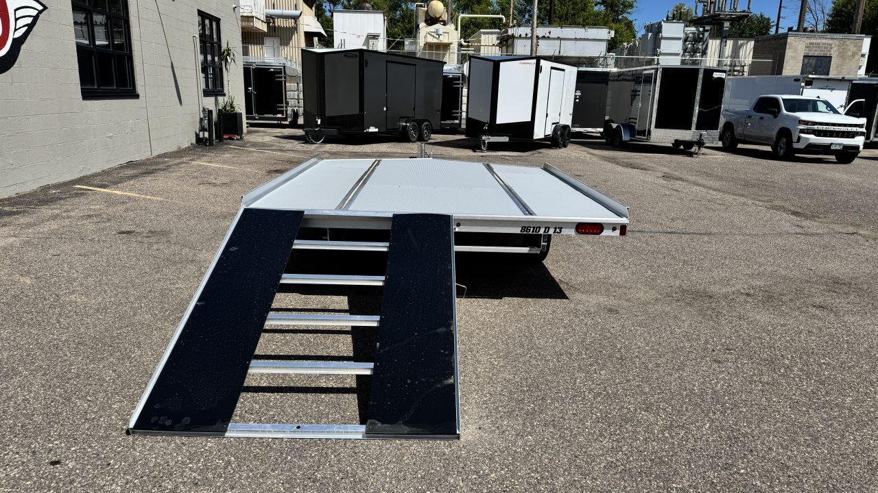 New Aluma (8.5'x10') Aluminum Snowmobile Trailer- 2 Place Drive On/Off!