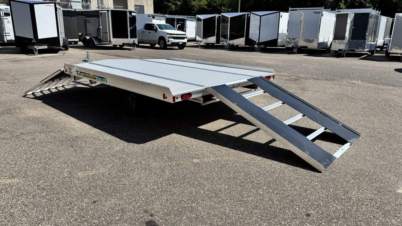 New Aluma (8.5'x10') Aluminum Snowmobile Trailer- 2 Place Drive On/Off!