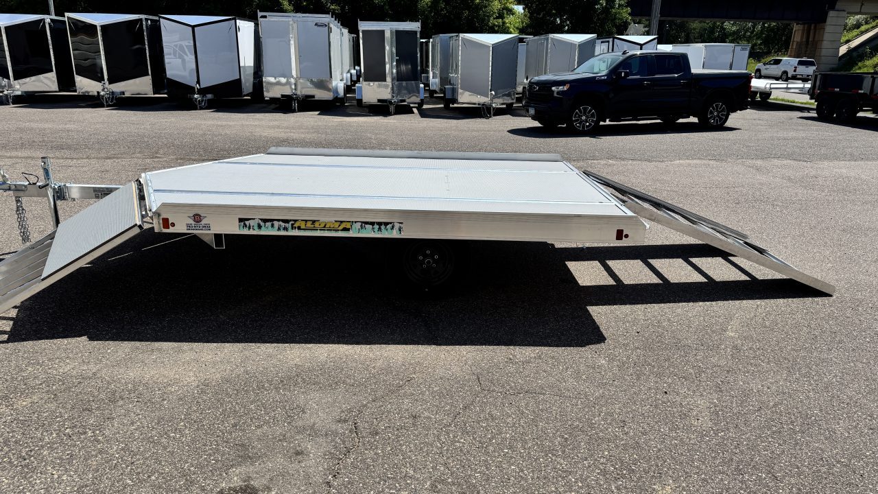 New Aluma (8.5'x10') Aluminum Snowmobile Trailer- 2 Place Drive On/Off!