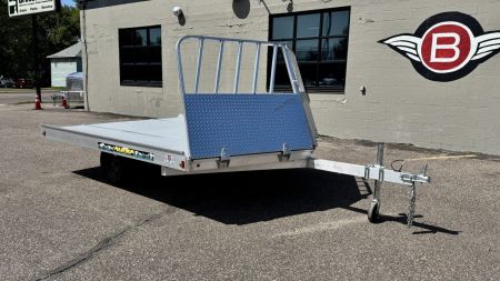 New Aluma (8.5'x10') Aluminum Snowmobile Trailer- 2 Place Drive On/Off!