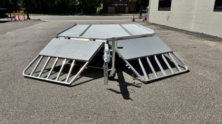 New Aluma (8.5'x10') Aluminum Snowmobile Trailer- 2 Place Drive On/Off!