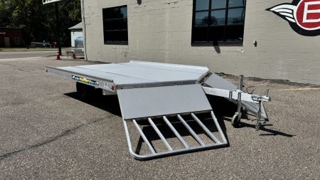 New Aluma (8.5'x10') Aluminum Snowmobile Trailer- 2 Place Drive On/Off!