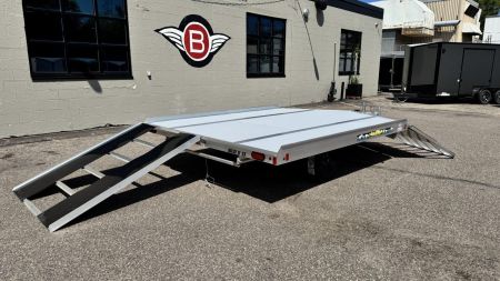 New Aluma (8.5'x10') Aluminum Snowmobile Trailer- 2 Place Drive On/Off!