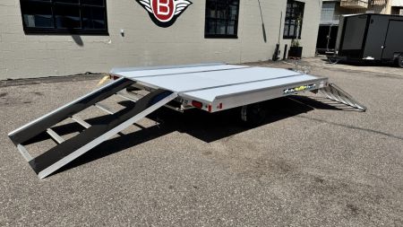 New Aluma (8.5'x10') Aluminum Snowmobile Trailer- 2 Place Drive On/Off!