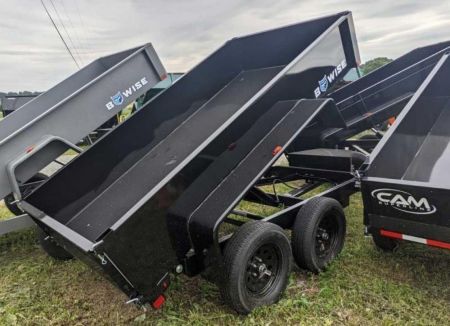 New 2026 BWise 5x10 Tandem Axle Lo Pro Dump Trailer w/ One Piece Gate