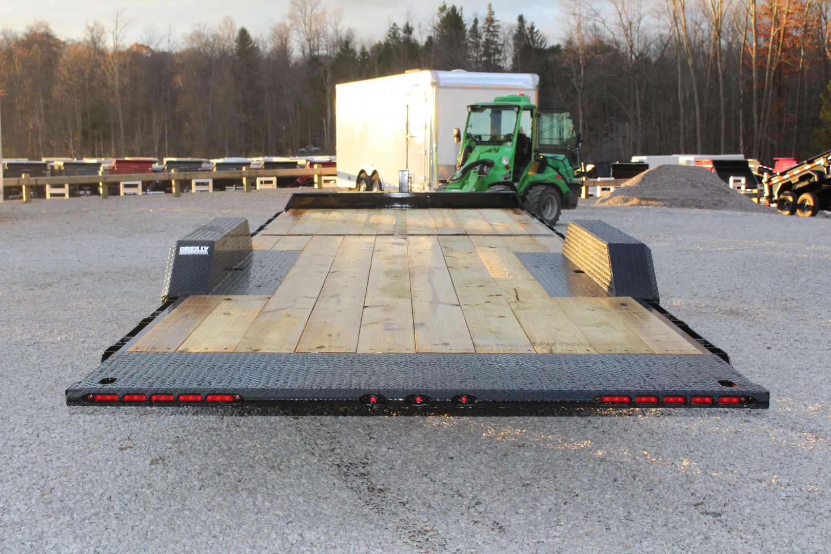 New 2026 Moritz 7' x 16' + 8' Low Pro - Gravity Tilt - Equipment Trailer - 25900# GVW