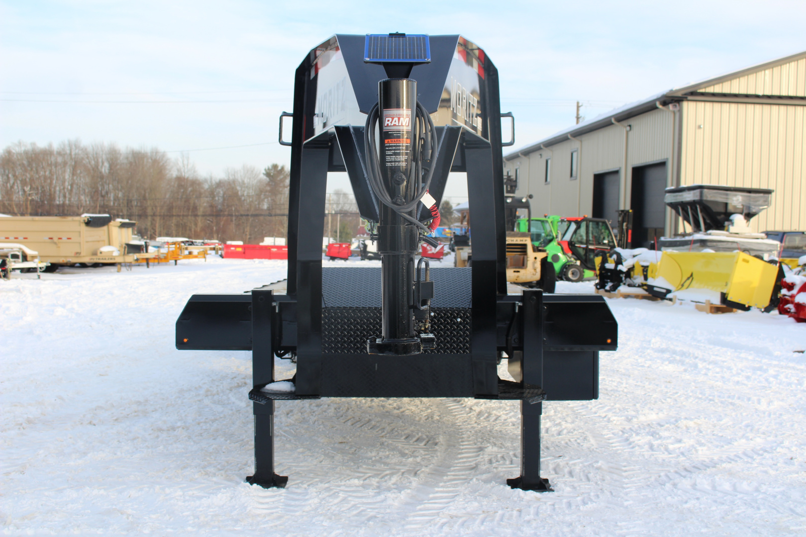 New 2026 Moritz FDGH Hydraulic Tail 32' GOOSENECK Deckover Flatbed Trailer- 25900# GVW