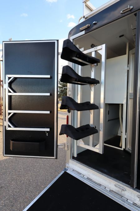 Used 2022 Bison 4 Horse LQ Slide-out Horse Trailer