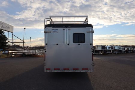 Used 2022 Bison 4 Horse LQ Slide-out Horse Trailer