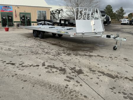 New 4 Place Snowmobile Trailer 2024 Aluma Flatbed 86 x 24