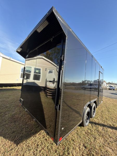 New 2026 Diamond Cargo 8.5x16TA 7'6  Tall .080 Black PolyCor Blackout Package Rear Wing Spoiler Cargo / Enclosed Trailer