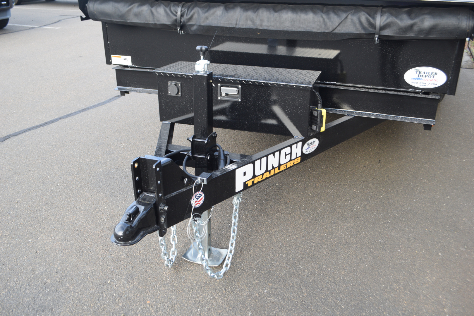 New Punch 6'11" x 14' Scissor Dump Trailer 14K