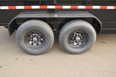 New Punch 6'11" x 14' Scissor Dump Trailer 14K