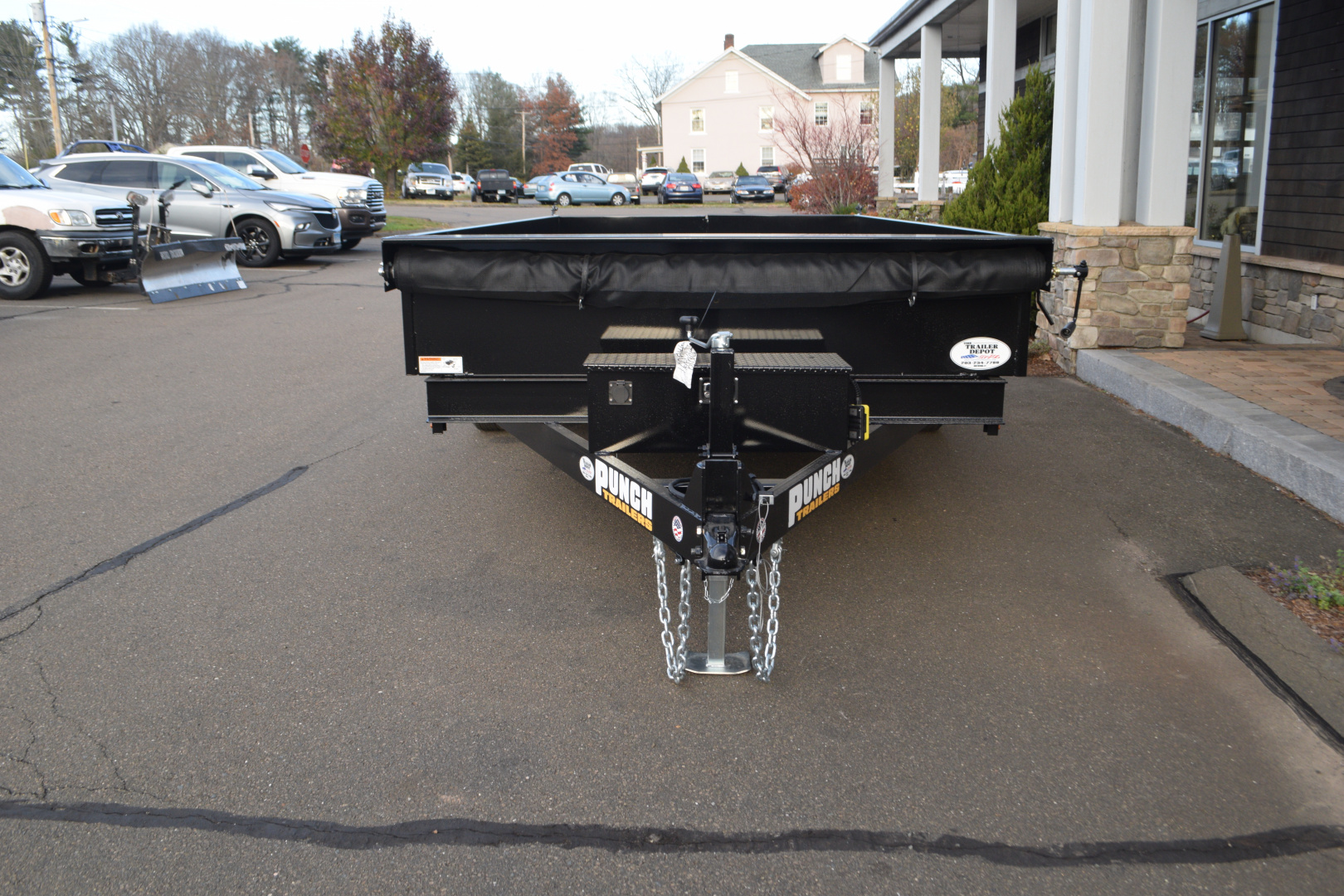 New Punch 6'11" x 14' Scissor Dump Trailer 14K