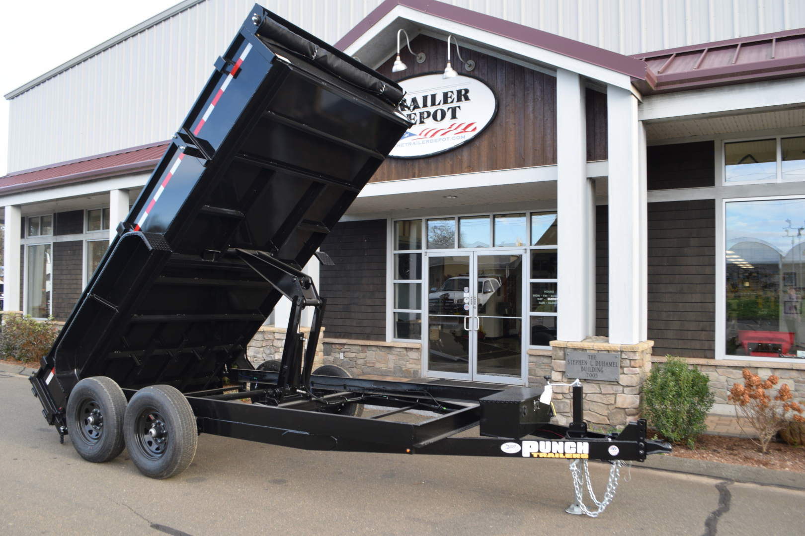 New Punch 6'11" x 14' Scissor Dump Trailer 14K