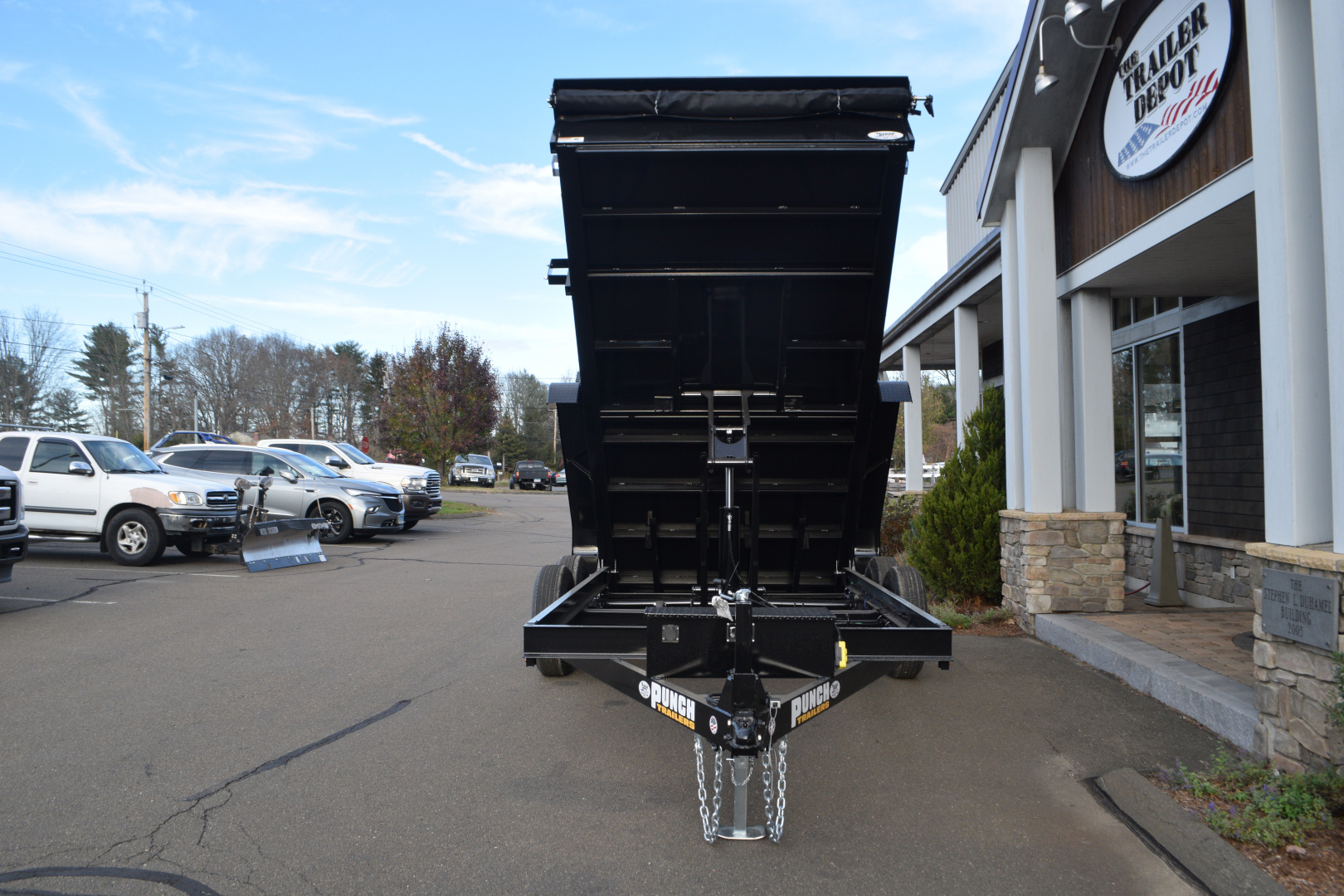 New Punch 6'11" x 14' Scissor Dump Trailer 14K