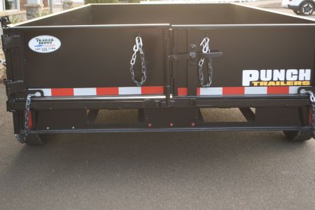New Punch 6'11" x 14' Scissor Dump Trailer 14K