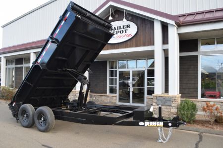 New Punch 6'11" x 14' Scissor Dump Trailer 14K