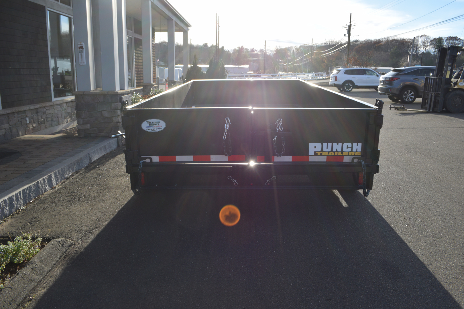 New Punch 6'11" x 14' Scissor Dump Trailer 14K