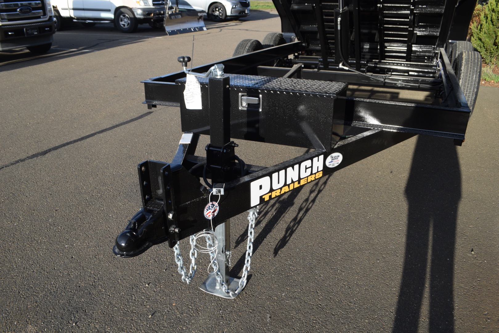 New Punch 6'11" x 14' Scissor Dump Trailer 14K