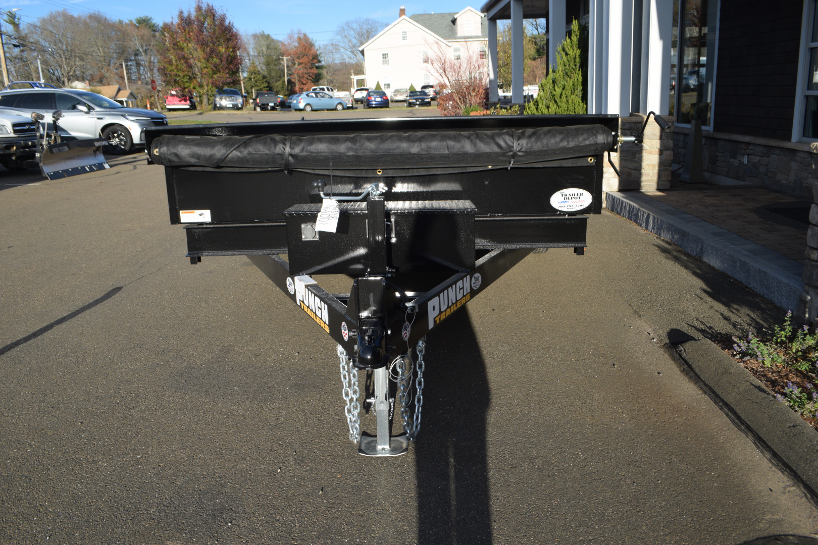 New Punch 6'11" x 14' Scissor Dump Trailer 14K