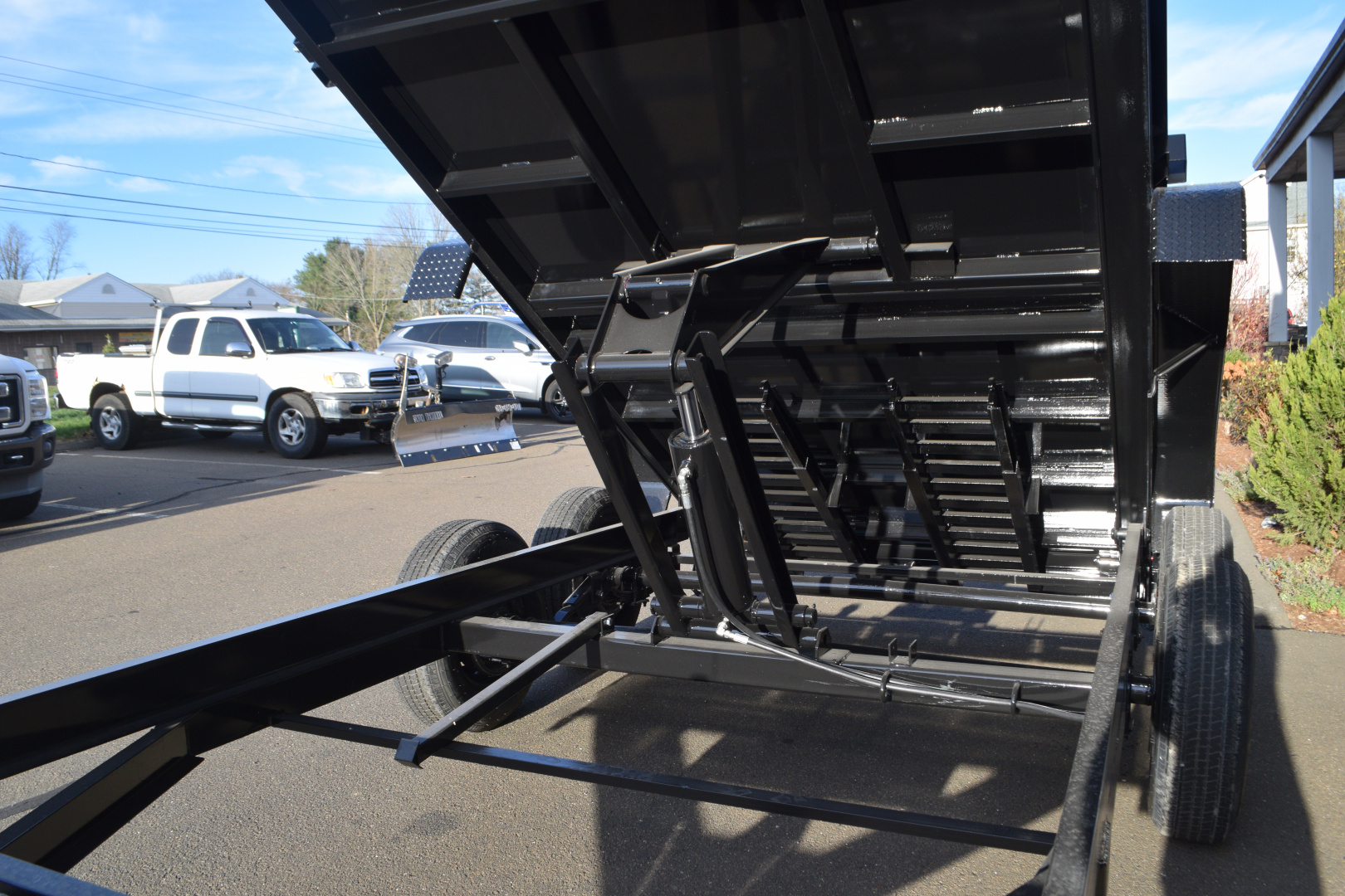 New Punch 6'11" x 14' Scissor Dump Trailer 14K
