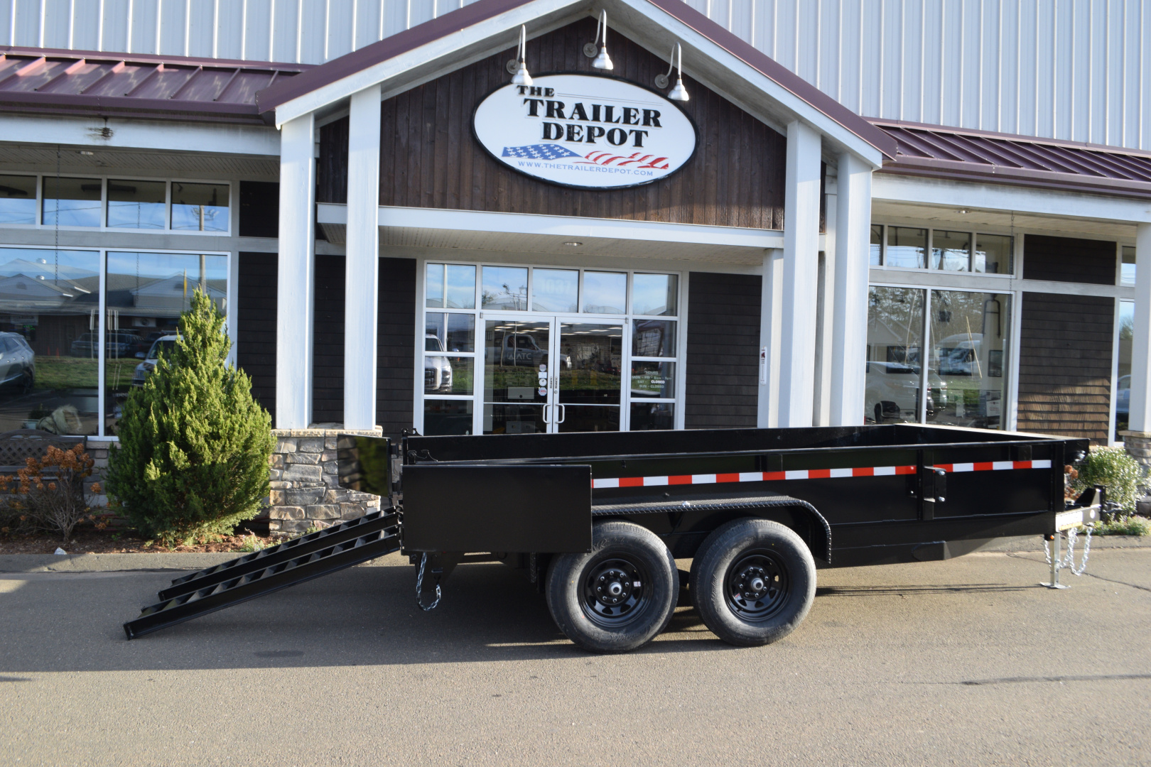 New Punch 6'11" x 14' Scissor Dump Trailer 14K