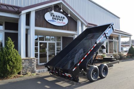 New Punch 6'11" x 14' Scissor Dump Trailer 14K