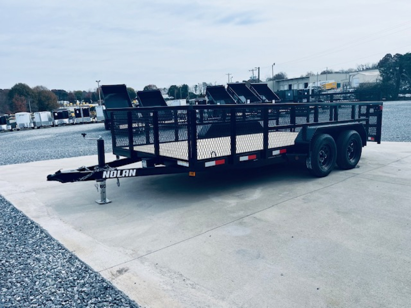 New 2026 Nolan 7X16 Landscape Utility Trailer w/2ft Mesh 7K