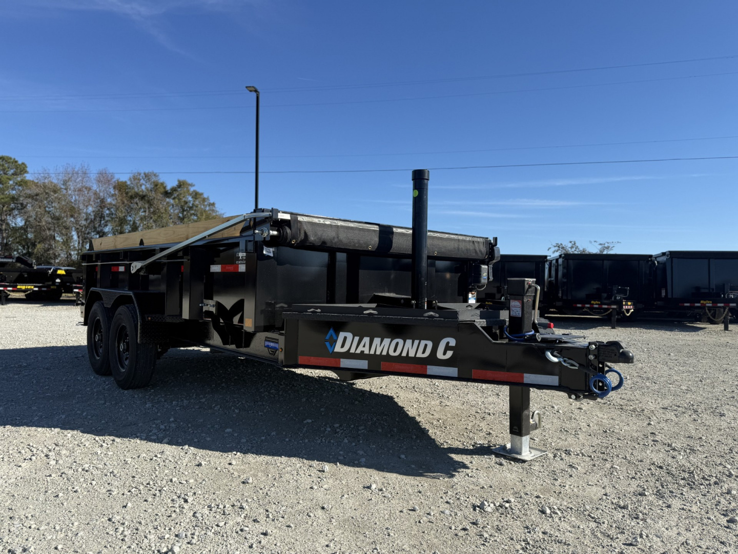 New 2026 Diamond C Trailers LPT207 7x14 24" Walls w/ Electric Tarp