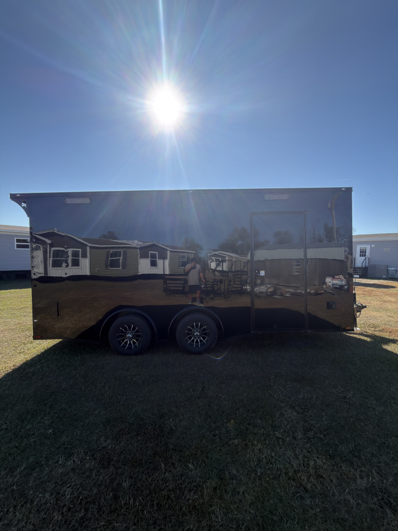New 2026 Spartan Cargo 8.5x18TA Blackout Rear Wing Spoiler 7'6" Tall Spread Axle Cargo / Enclosed Trailer