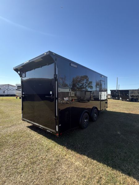 New 2026 Spartan Cargo 8.5x18TA Blackout Rear Wing Spoiler 7'6" Tall Spread Axle Cargo / Enclosed Trailer