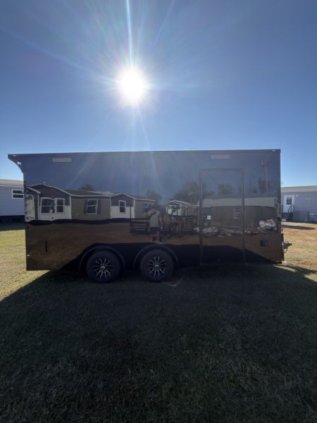 New 2026 Spartan Cargo 8.5x18TA Blackout Rear Wing Spoiler 7'6" Tall Spread Axle Cargo / Enclosed Trailer
