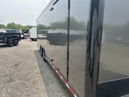 New 2023 ATC 8.5 X 28 FT CAR HAULER ROM500 WITH BLACK OUT KIT