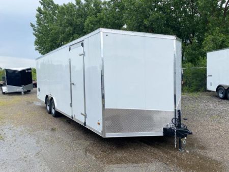 New 2022 US Cargo 24 FT ENCLOSED CAR HAULER SCREWLESS SIDES RAMP DOOR 6 FT 6 IN INTERIOR