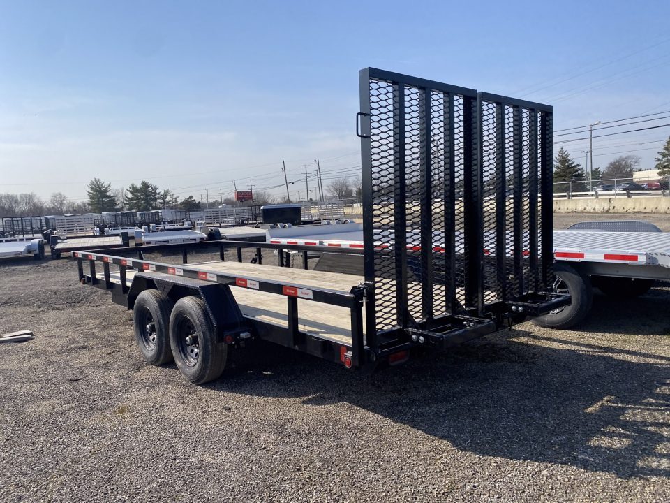 New 2025 Liberty 7 X 20 FT HD UTILITY TRAILER SPLIT RAMP GATE 9990 GVWR