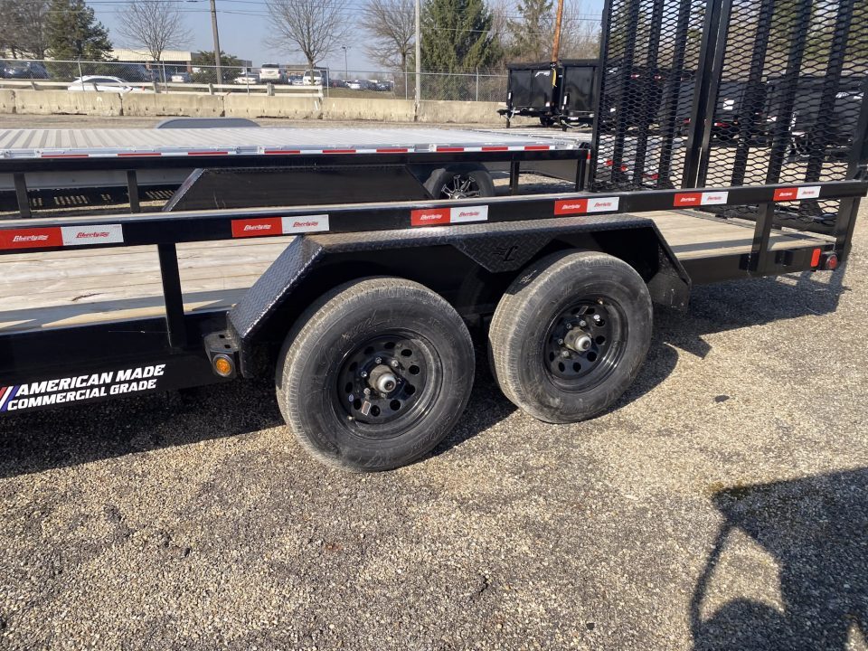 New 2025 Liberty 7 X 20 FT HD UTILITY TRAILER SPLIT RAMP GATE 9990 GVWR