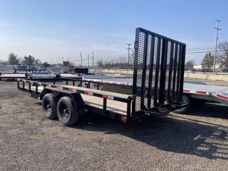 New 2025 Liberty 7 X 20 FT HD UTILITY TRAILER SPLIT RAMP GATE 9990 GVWR